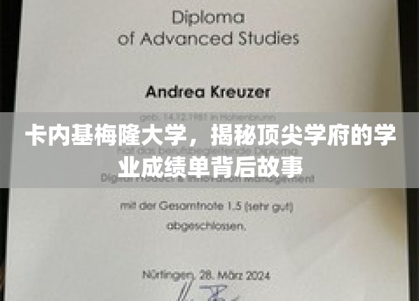 卡内基梅隆大学，揭秘顶尖学府的学业成绩单背后故事