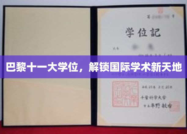 探索巴黎十一大学位，开启全球学术之旅的钥匙