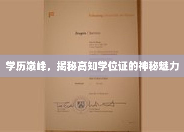 高学历光环，揭秘学位证的非凡吸引力与职场价值