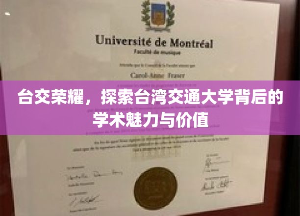 台交之光，揭秘台湾交通大学学术风采与非凡价值