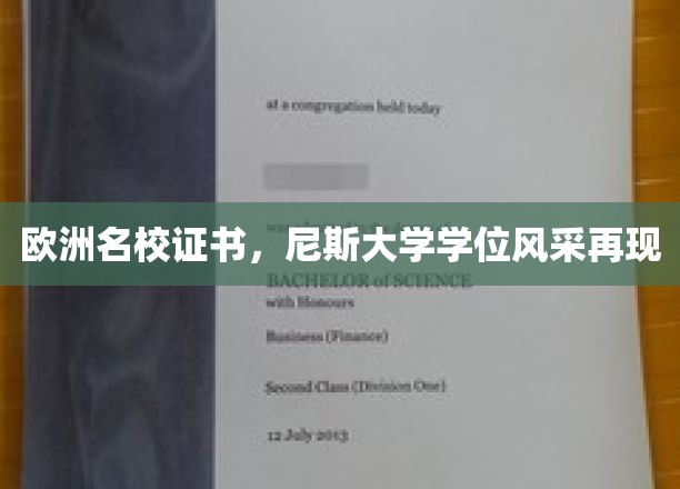 欧洲学府荣耀再现，尼斯大学学位证书熠熠生辉