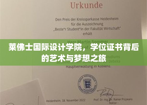 莱佛士国际设计学院，学位证书背后的艺术与梦想之旅