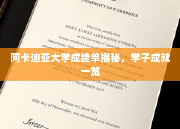 阿卡迪亚学子风采展，揭秘卓越成绩背后的故事