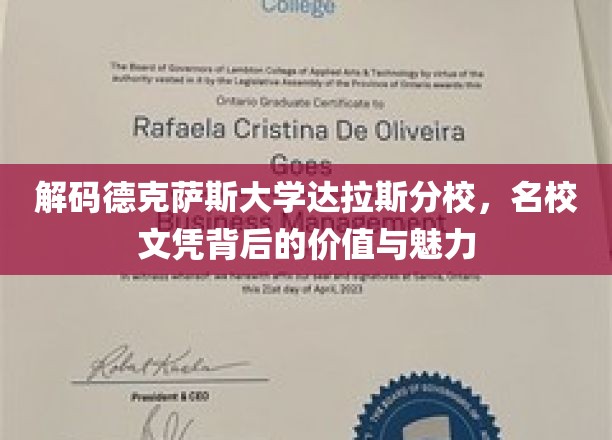 揭开德克萨斯大学达拉斯分校文凭的神秘面纱，价值与魅力的双重解读