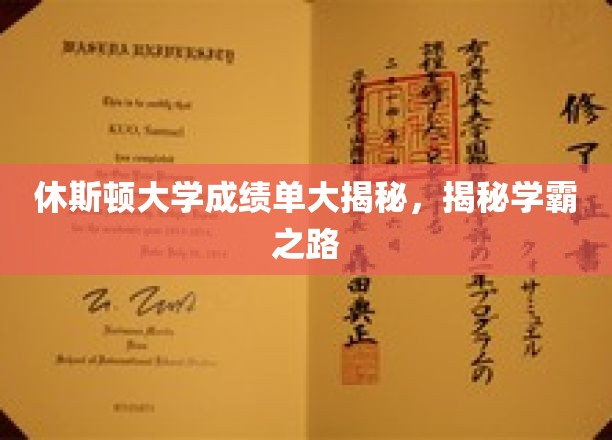 解码学霸秘籍，休斯顿大学成绩单背后的学霸之路