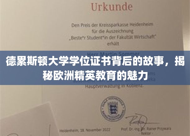 德累斯顿大学学位证书背后的故事，揭秘欧洲精英教育的魅力