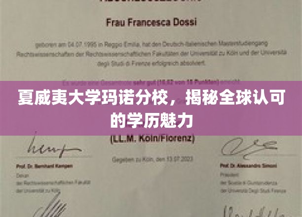 探索夏威夷大学玛诺分校，国际认可学历背后的独特魅力