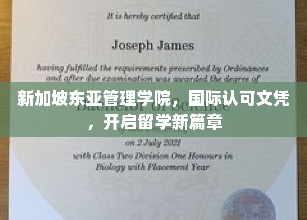 新加坡东亚管理学院，国际通行证，引领留学生活新纪元