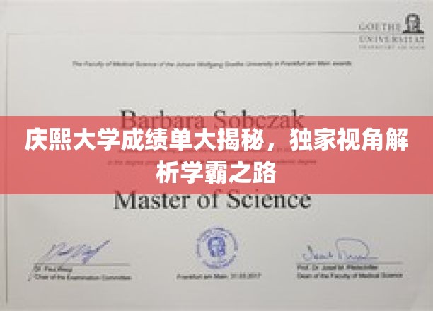 庆熙大学成绩单大揭秘，独家视角解析学霸之路