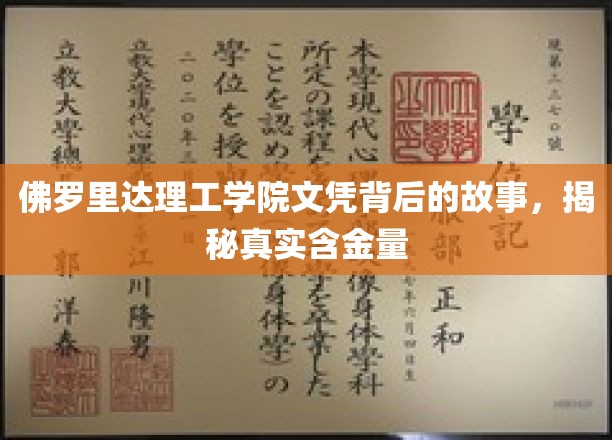 解码佛罗里达理工学院文凭，揭开其真实价值面纱