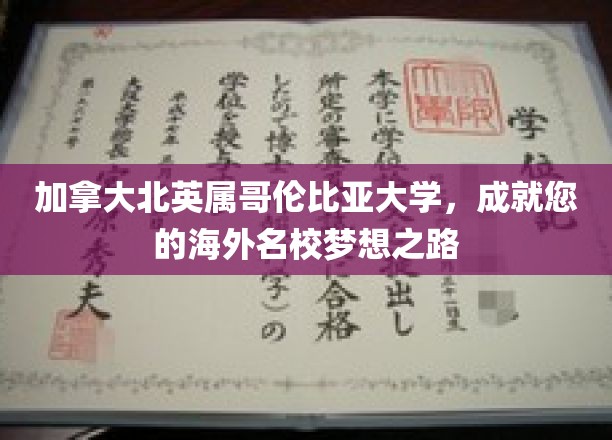 穿越北美名校之门，探索北英属哥伦比亚大学，成就海外留学梦