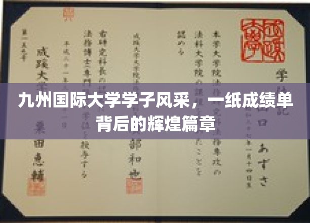 九州学子荣耀记，成绩单背后的青春传奇