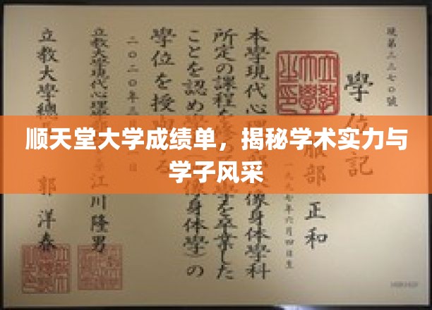 顺天堂大学成绩单，揭示学术实力与学子风采