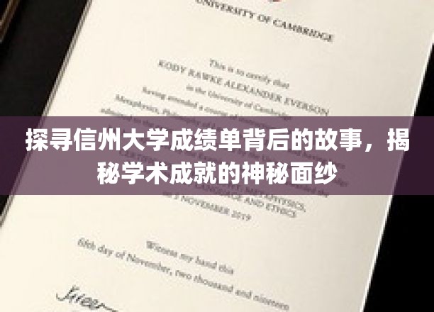 揭开信州大学成绩单之谜，探寻学术成就背后的真实轨迹