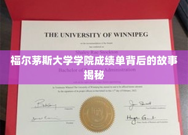 揭开福尔茅斯大学学院成绩单背后的神秘面纱