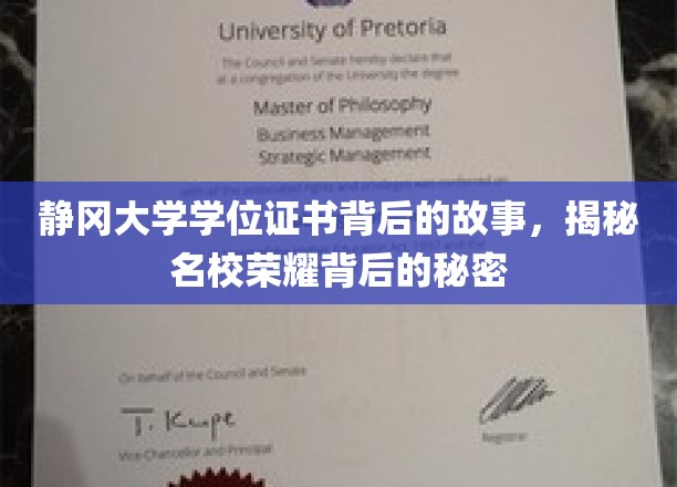 静冈大学学位证书背后的故事，揭秘名校荣耀背后的秘密