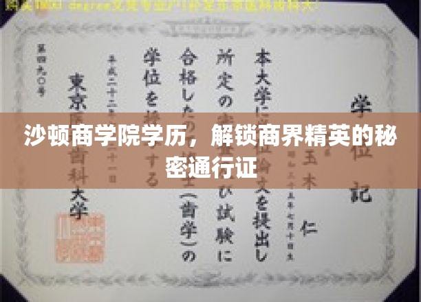 沙顿商学院高学历，商界精英的黄金通行证解锁之道