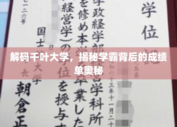 解码千叶大学,揭秘学霸背后的成绩单奥秘