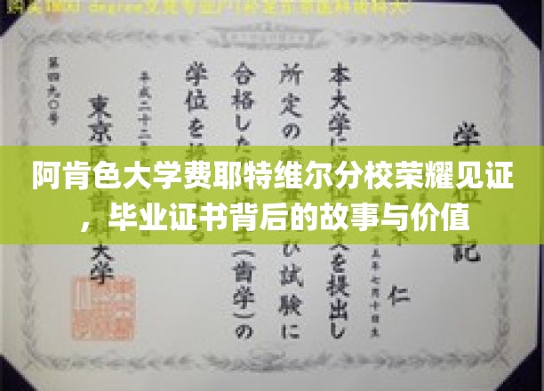 阿肯色大学费耶特维尔分校荣耀见证，毕业证书背后的故事与价值
