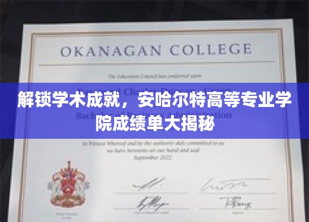 解码学术卓越，揭秘安哈尔特高等专业学院辉煌成就