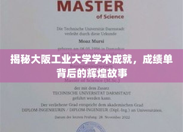 探寻大阪工业大学卓越成就，揭开学术殿堂的璀璨篇章