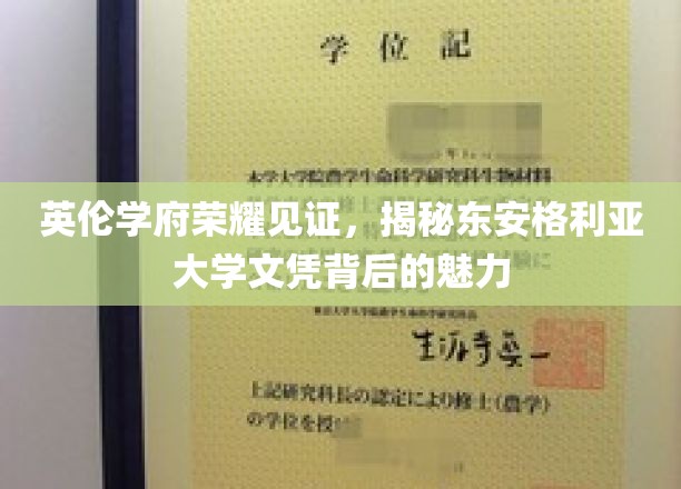 探寻东安格利亚大学荣耀背后，英伦学府的文凭魅力解析