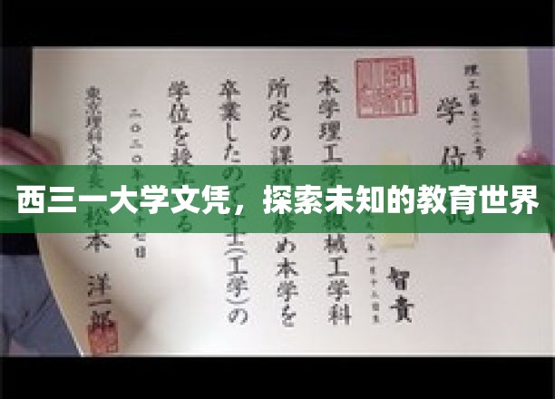 西三一大学文凭，探索未知的教育世界