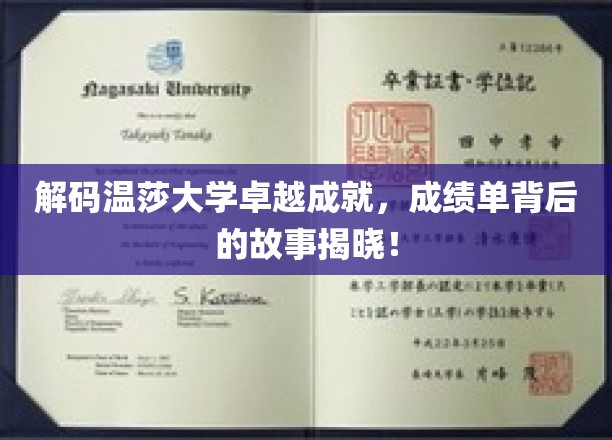 探寻温莎大学辉煌足迹，揭秘学术成就背后的励志篇章
