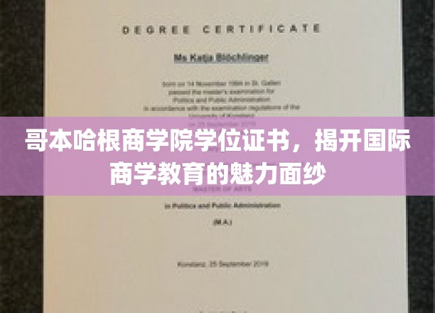 国际商学精英之路，揭秘哥本哈根商学院学位证书背后的全球教育风采