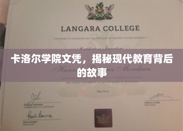 卡洛尔学院文凭，揭开现代教育背后的秘密面纱