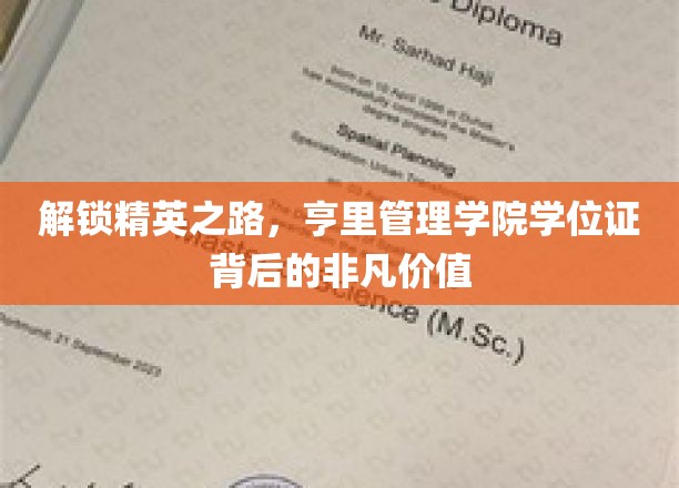 亨里管理学院学位证，开启精英生涯的秘密钥匙