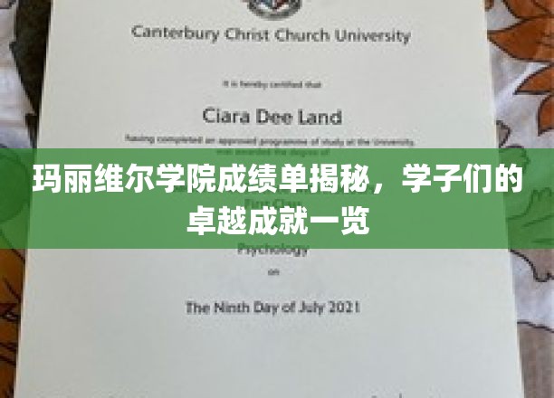 玛丽维尔学院成绩单揭秘，学子们的卓越成就一览