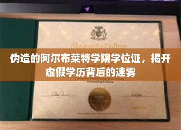 伪造学位证风波，揭秘阿尔布莱特学院学历造假真相