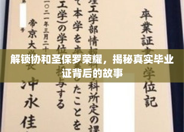协和圣保罗毕业证揭秘，探寻荣耀背后的真实历程