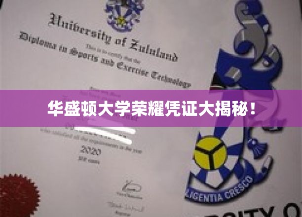 华盛顿大学神秘荣誉证书背后的秘密揭晓