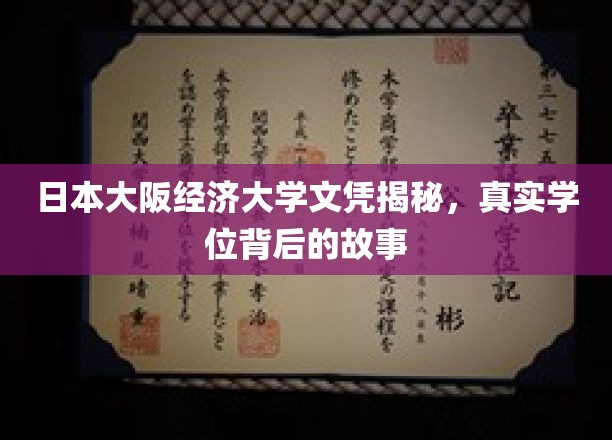 日本大阪经济大学文凭揭秘，真实学位背后的故事