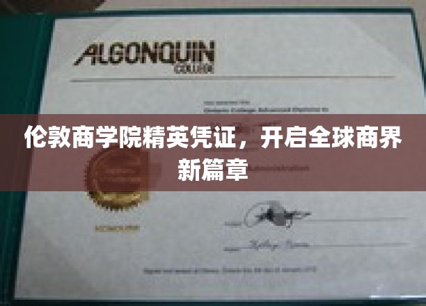 伦敦商学院精英凭证，开启全球商界新篇章