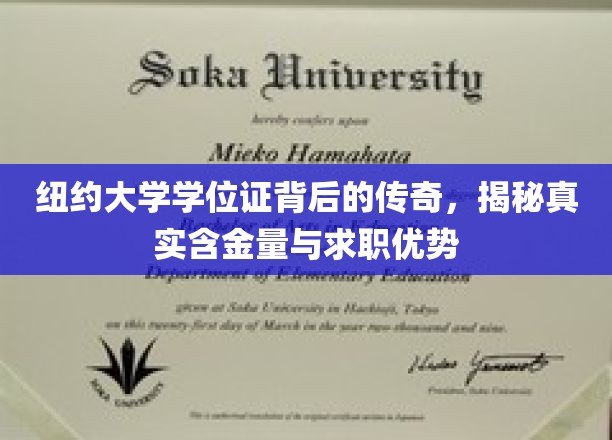 纽约大学学位证，揭秘其非凡价值与职场加分利器