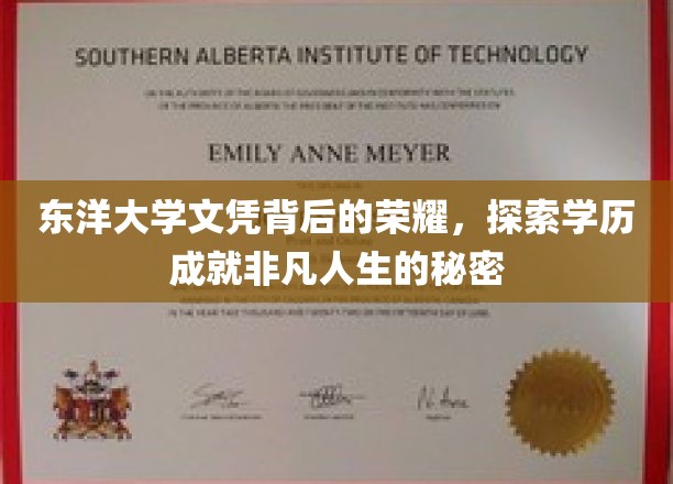 东洋大学文凭，揭开成就非凡人生的神秘面纱
