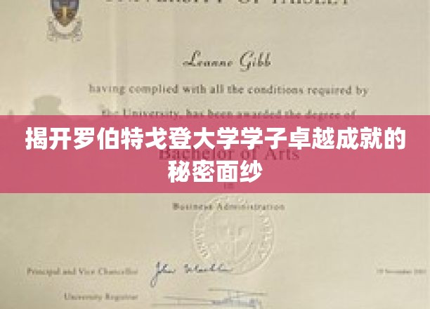 揭开罗伯特戈登大学学子卓越成就的秘密面纱