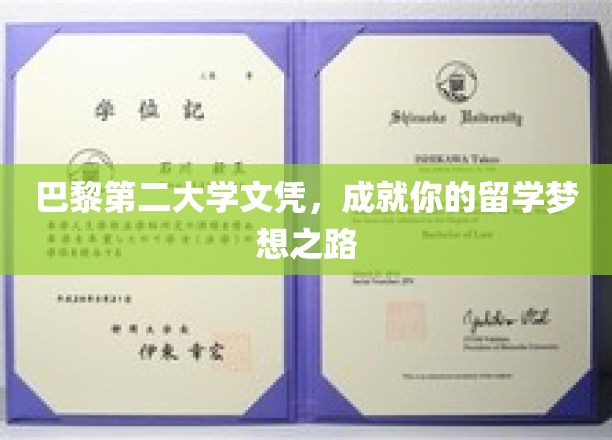 巴黎第二大学文凭，成就你的留学梦想之路