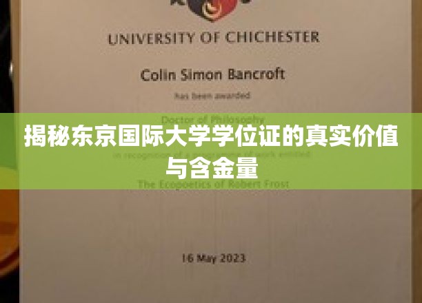 深度解析东京国际大学学位证的真实价值与含金量