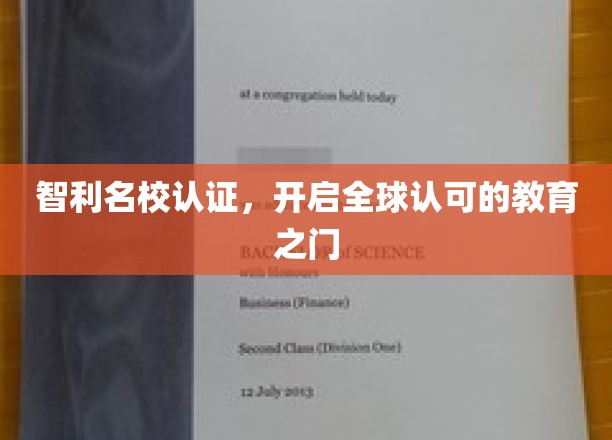 智利名校认证，开启全球认可的教育之门