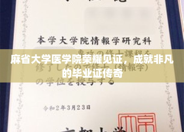 麻省大学医学院荣耀加身，谱写非凡毕业证传奇