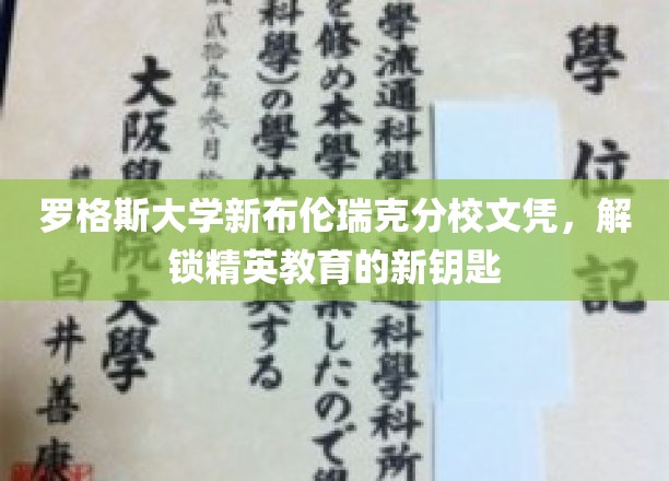 罗格斯大学新布伦瑞克分校文凭，开启精英教育之门