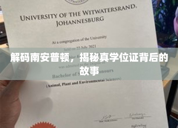 解码南安普顿，揭秘真学位证背后的故事