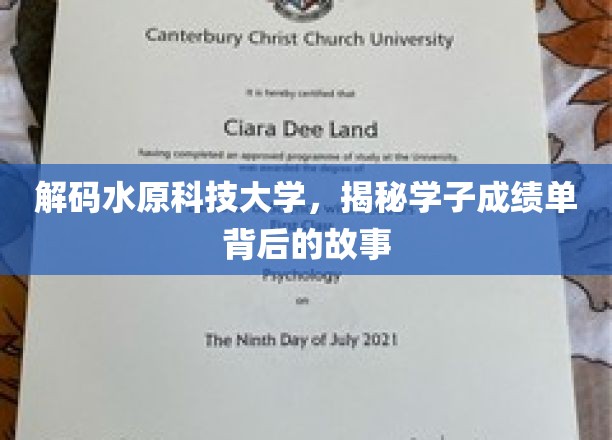 解码水原科技大学，揭秘学子成绩单背后的故事