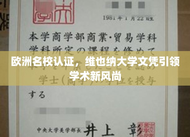 维也纳大学文凭，欧洲名校认证下的学术先锋风采