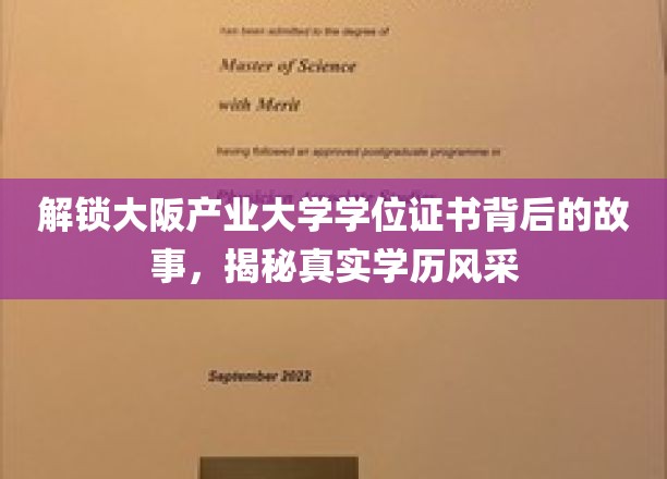 探寻大阪产业大学学位证书的奥秘，揭秘学历背后的传奇风采