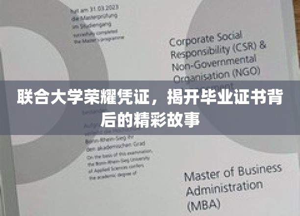 解码联合大学荣耀证章，毕业证书背后的传奇篇章